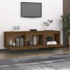 vidaXL Muebles para TV 3 piezas madera maciza de pino marrón miel