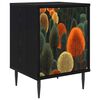 vidaXL Mesa de noche ZAANDAM Roble Negro 36 x 33 x 51 cm