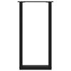vidaXL Patas para consola en forma de U (2 unidades), color negro, 38 x 72-73 cm, acero