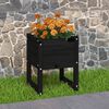vidaXL Jardinera madera maciza de pino negro 40x40x52,5 cm