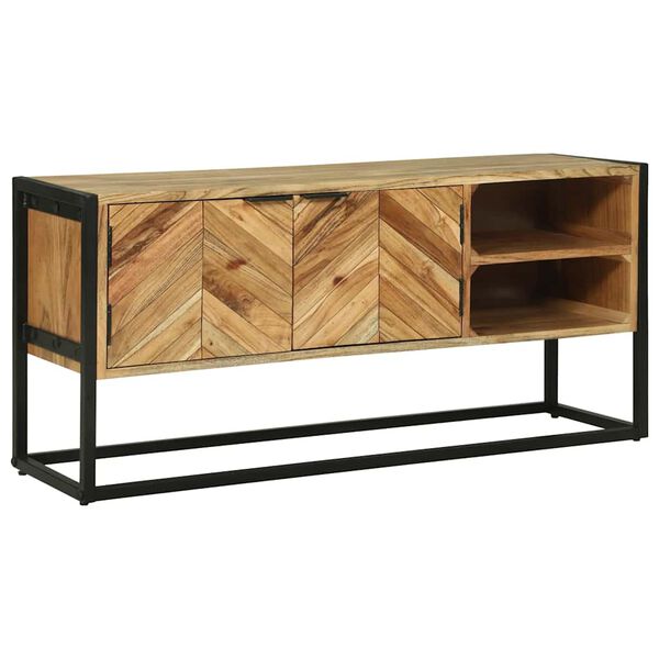 vidaXL Gabinete de TV Marrón 110 x 30 x 50 cm Madera maciza de Acacia