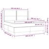 vidaXL Cama box spring con colch&oacute;n tela gris oscuro 160x200 cm