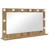 vidaXL Espejo de Tocador Roble artisan 100 x 55 x 18 cm Rectangular