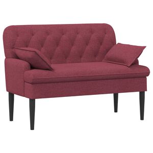 vidaXL Sof&aacute; amoroso con botones acolchados Rojo vino 111 x 68 x 80 cm