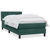 vidaXL Cama box spring con colch&oacute;n terciopelo verde oscuro 80x210 cm