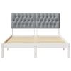 vidaXL Estructura de cama con cabecera Gris Claro 140 x 190 cm