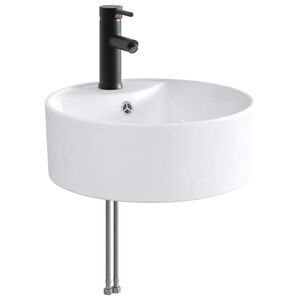 vidaXL Lavabo de ba&ntilde;o Negro Mate 40,5 x 40,5 x 15 cm Metal