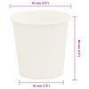 vidaXL Tazas de café de papel 1000 uds 4oz 100ml blanco