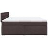 vidaXL Cama box spring con colch&oacute;n tela marr&oacute;n oscuro 180x200 cm