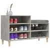 vidaXL Mueble zapatero madera contrachapada gris hormigón 102x36x60 cm