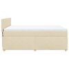 vidaXL Cama box spring con colch&oacute;n tela color crema 140x190 cm