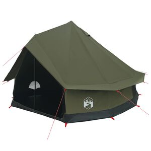 vidaXL Tienda Familiar 8 persona Verde militar Algod&oacute;n Sint&eacute;tico