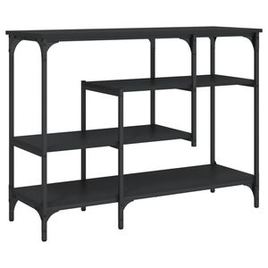 vidaXL Mesa consola con estantes negro 100x35x75 cm