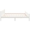 vidaXL Estructura de cama sin colch&oacute;n madera maciza blanco 160x200 cm