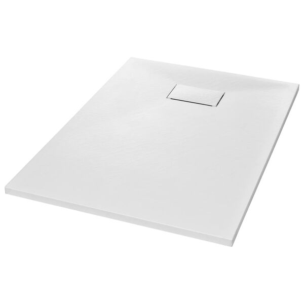 vidaXL Plato de ducha SMC blanco 100x70 cm