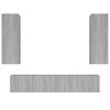 vidaXL Set de muebles para TV 4 pzas madera contrachapada gris Sonoma