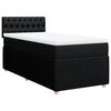 vidaXL Cama box spring con colch&oacute;n tela negro 100x200 cm