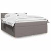 vidaXL Cama box spring con colch&oacute;n tela gris taupe 180x200 cm