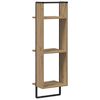 vidaXL Estante de pared con estante Roble artesanal 30 x 25 x 100 cm