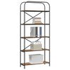 vidaXL Estante de libros Roble ahumado 80 x 30 x 183 cm