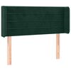 vidaXL Cabecero con LED de terciopelo verde oscuro 103x16x78/88 cm