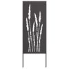 vidaXL Pantalla de Privacidad para Jard&iacute;n Floral Negro 50 x 140 cm