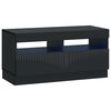 vidaXL Mueble de TV LED Negro Madera de ingenier&iacute;a