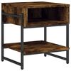 vidaXL Mesa de centro madera de ingenier&iacute;a roble ahumado 40x40x45 cm