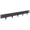 vidaXL Borde de C&eacute;sped 30 pcs 100 x 15 cm Acero Negro