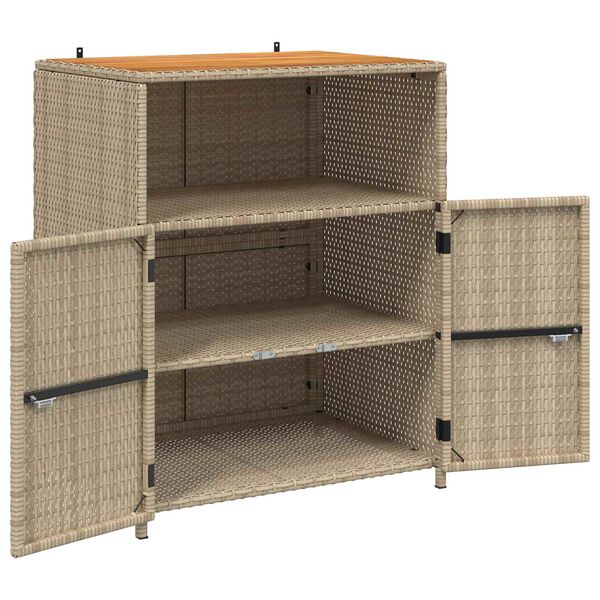 vidaXL Armario Beige 70 x 50 x 87 cm Poli&eacute;ster y Ratten Roly