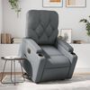 vidaXL Sill&oacute;n reclinable elevable el&eacute;ctrico de cuero sint&eacute;tico gris