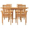 vidaXL Conjunto de Comedor de Jard&iacute;n 5 pcs Marr&oacute;n