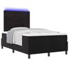 vidaXL Cama Box Spring LED con colch&oacute;n Negro 120 x 190 cm Terciopelo