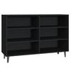 vidaXL Aparador de madera contrachapada negro 103,5x35x70 cm