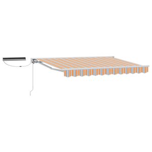 vidaXL Toldo Retr&aacute;ctil El&eacute;ctrico Azul, Naranja, Blanco 3 x 2,5 m