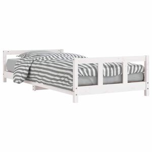 vidaXL Estructura de cama para ni&ntilde;os madera de pino blanco 90x200 cm