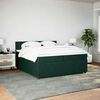 vidaXL Cama box spring con colch&oacute;n terciopelo verde oscuro 200x200 cm
