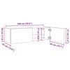 vidaXL Mueble de TV de pared con luces LED blanco 100x35x31 cm
