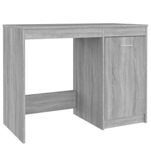 vidaXL Escritorio de madera contrachapada gris Sonoma 100x50x76 cm