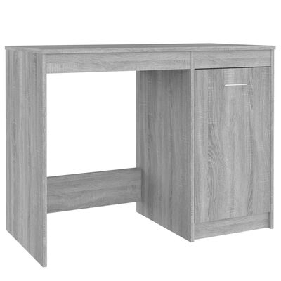 vidaXL Escritorio de madera contrachapada gris Sonoma 100x50x76 cm
