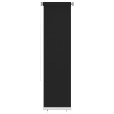 vidaXL Persiana enrollable de jardín HDPE negro 60x230 cm
