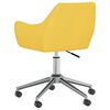 vidaXL Silla de comedor giratoria tela amarillo