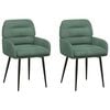 vidaXL Sillas de comedor 2 uds. Terciopelo Verde Mar 59 x 59,5 x 90 cm