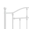 vidaXL Estructura cama sin colch&oacute;n con estribo metal blanco 75x190 cm