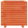 vidaXL Jardinera madera maciza de pino marr&oacute;n cera 50x50x49,5 cm