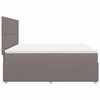 vidaXL Cama box spring con colch&oacute;n tela gris taupe 180x200 cm