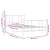 vidaXL Estructura cama sin colch&oacute;n con estribo metal negro 75x190 cm