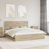 vidaXL Estructura de cama Roble Sonoma 180 x 200 cm Madera Ingenieril
