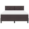 vidaXL Cama tipo Box Spring Marr&oacute;n Oscuro 140 x 190 cm tela
