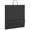 vidaXL Bolsas de papel con asas 250 uds negra 45x17x48 cm